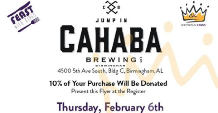 Feast with Kings with Growing Kings at Cahaba Brewing Co.